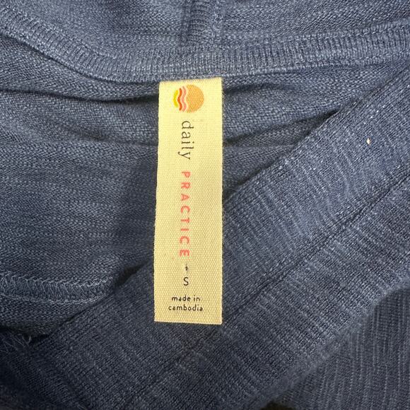 Daily Practice Anthropologie Navy Hoodie Tunic Hiking Dress Gorpcore Granola - Picture 12 of 15
